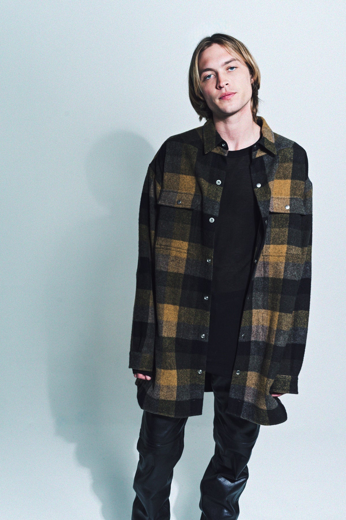 RICK OWENS | OVERSIZED PLAID OUTERSHRT