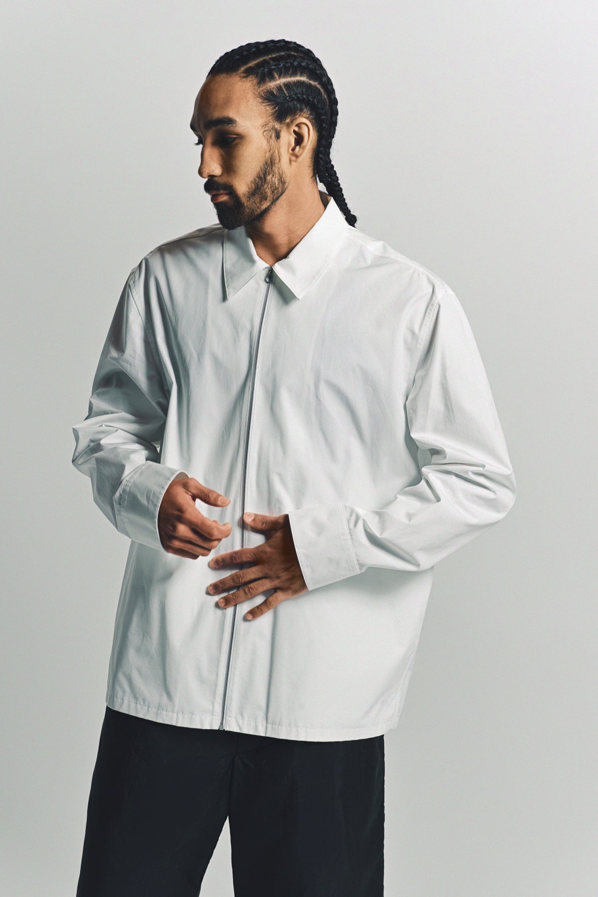 JIL SANDER | ZIP LONG SLEEVE SHIRT - MAXFIELD LA