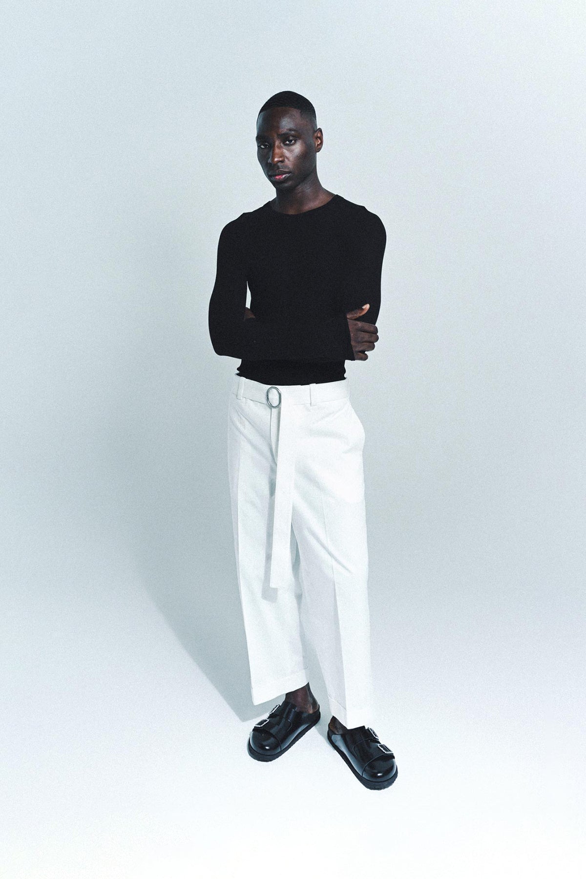 JIL SANDER | BELTED TROUSERS