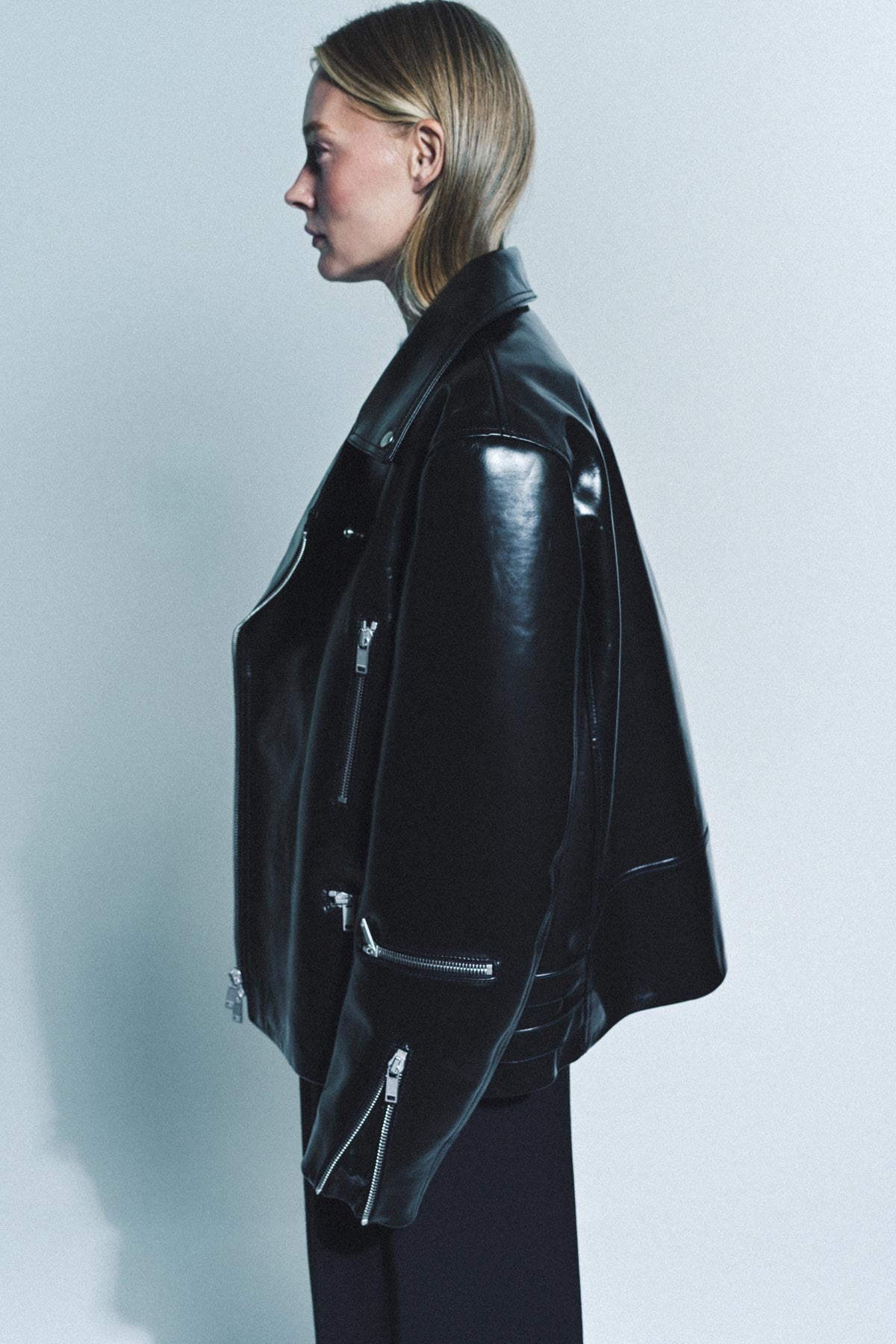 JIL SANDER | LEATHER BIKER JACKET