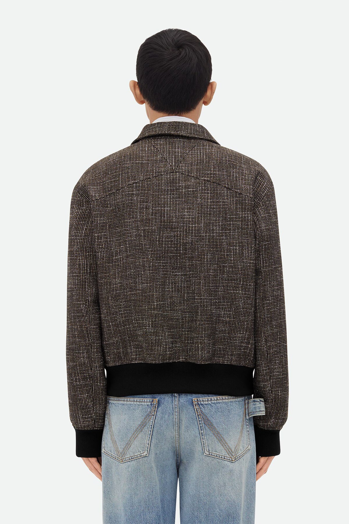 BOTTEGA VENETA | WOOL AND COTTON PIED DE POULE BLOUSON