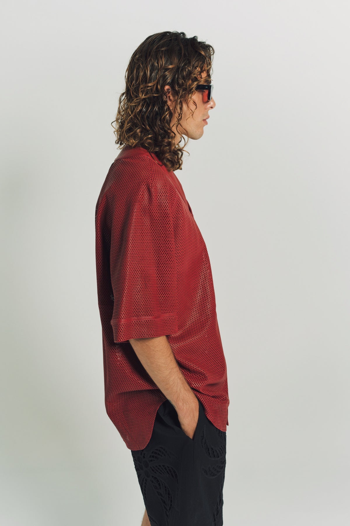 AMIRI | MA PERFORATED BASEBALL SHIRT