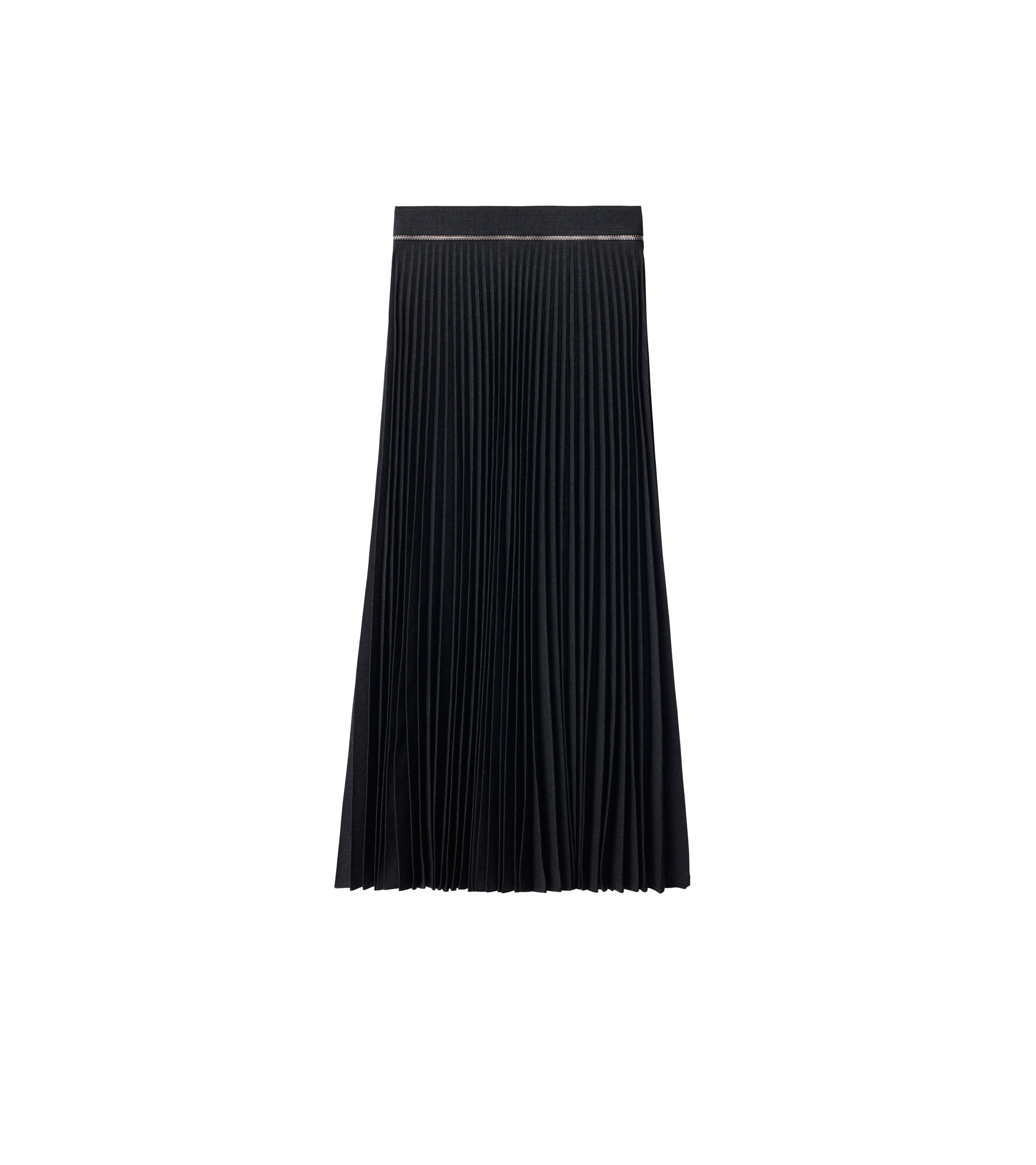 BURBERRY | PLEATED STRETCH WOOL SKIRT