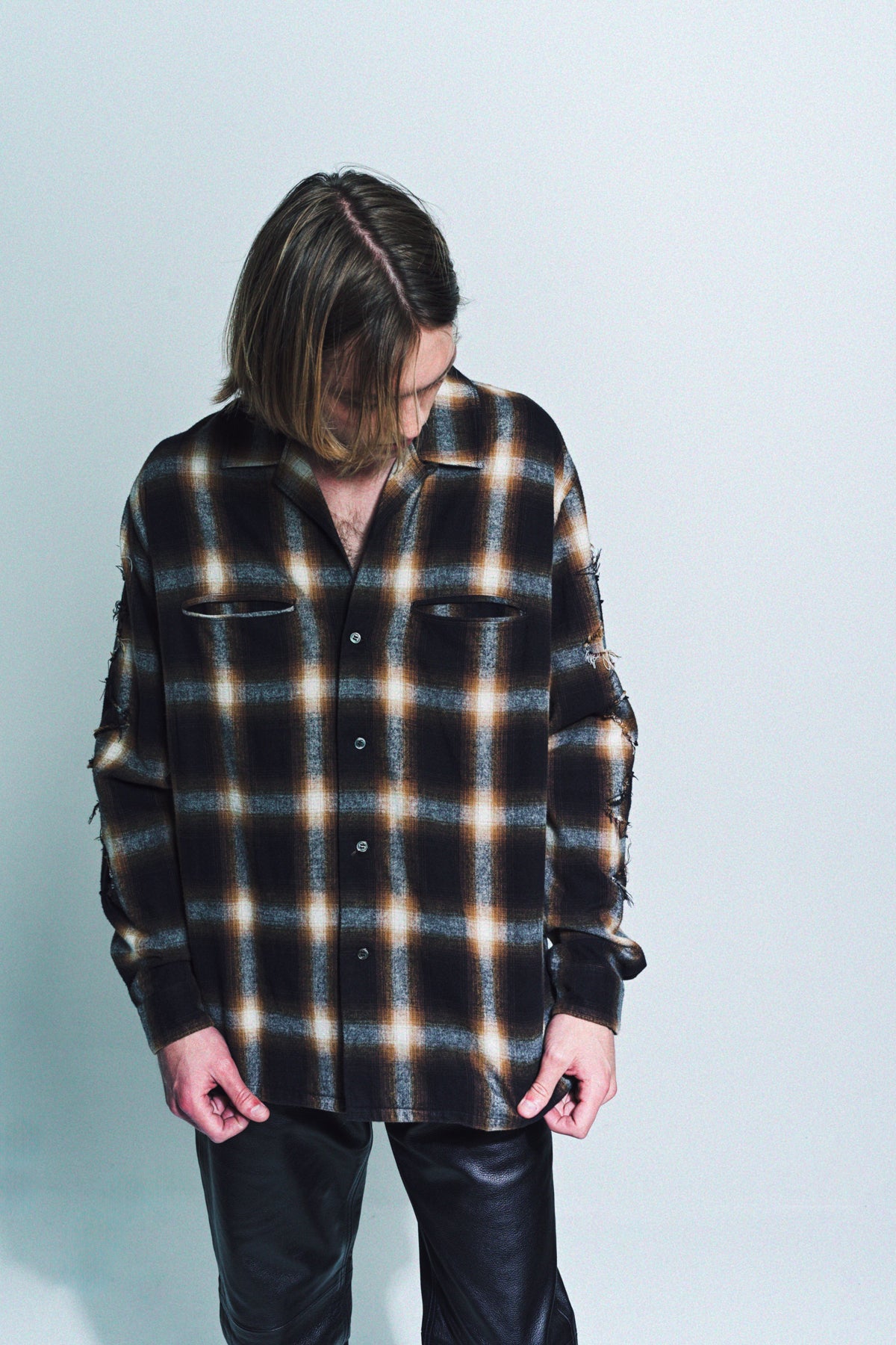 UNDERCOVER | PLAID LONG SLEEVE SHIRT