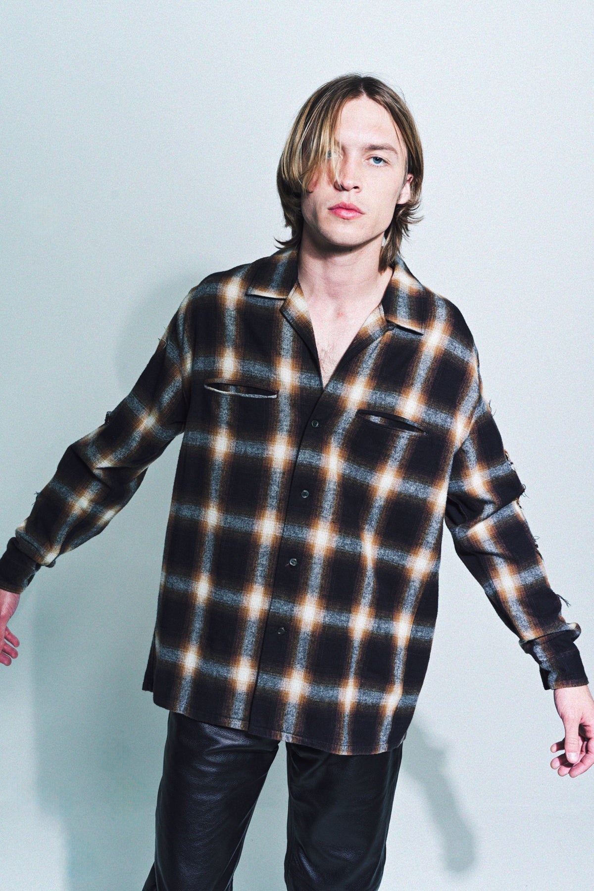 UNDERCOVER | PLAID LONG SLEEVE SHIRT