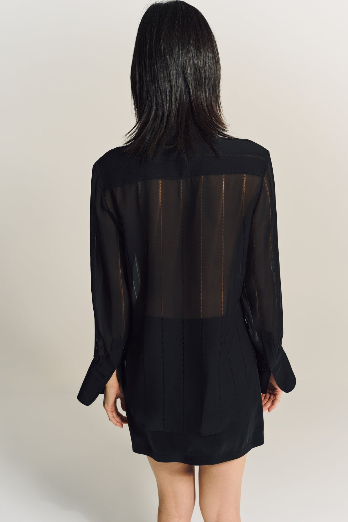 SABLYN | VINCENT SLIM FIT SHEER SILK BUTTON DOWN SHIRT