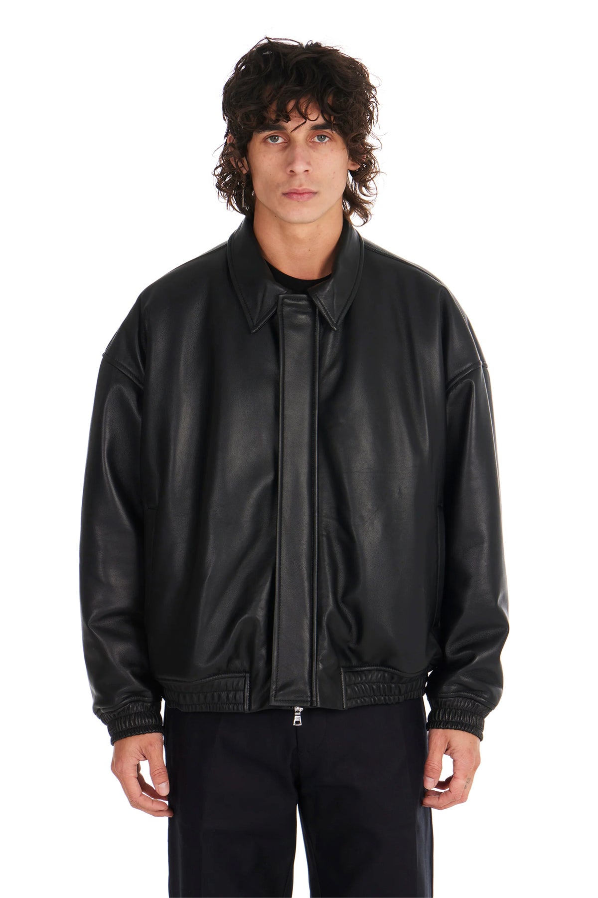 NAHMIAS | LEATHER BOMBER JACKET - MAXFIELD LA