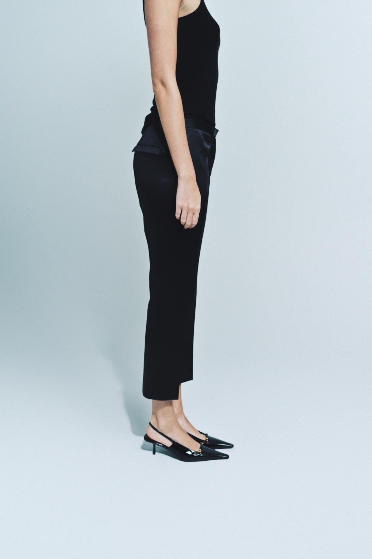 SAPIO | NO. 07 SATIN CROP PANTS