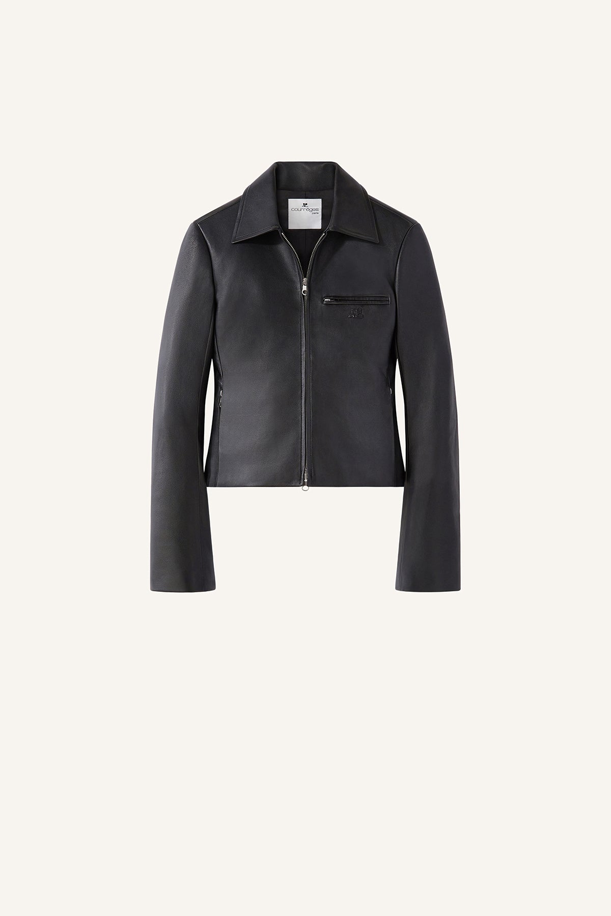 COURRÈGES | ZIPPED LEATHER JACKET