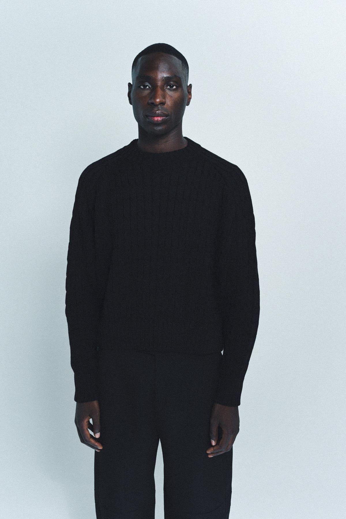 LOUIS GABRIEL NOUCHI | CABLE KNIT WOOL JUMPER