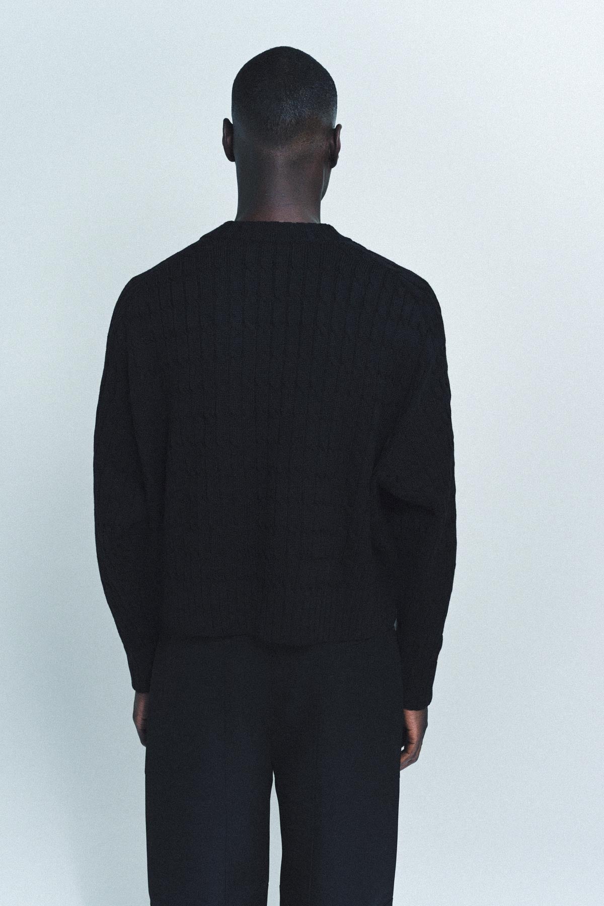 LOUIS GABRIEL NOUCHI | CABLE KNIT WOOL JUMPER