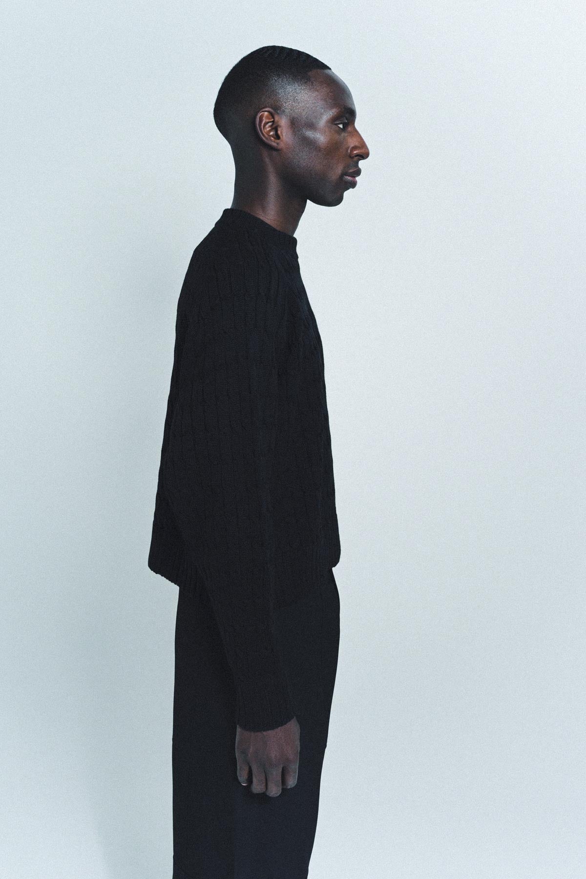 LOUIS GABRIEL NOUCHI | CABLE KNIT WOOL JUMPER