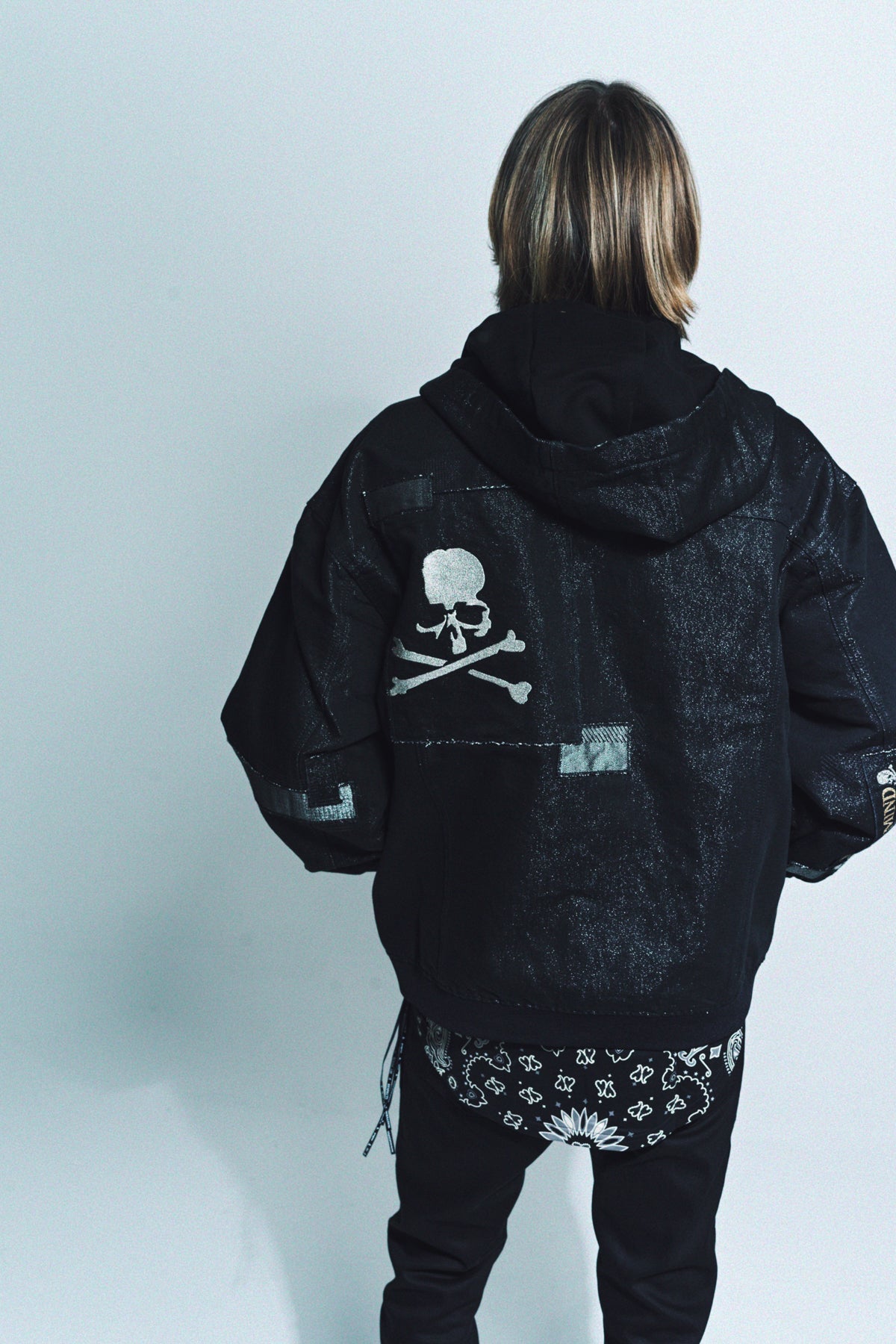 MASTERMIND | HOODED PATCHWORK DENIM JACKET