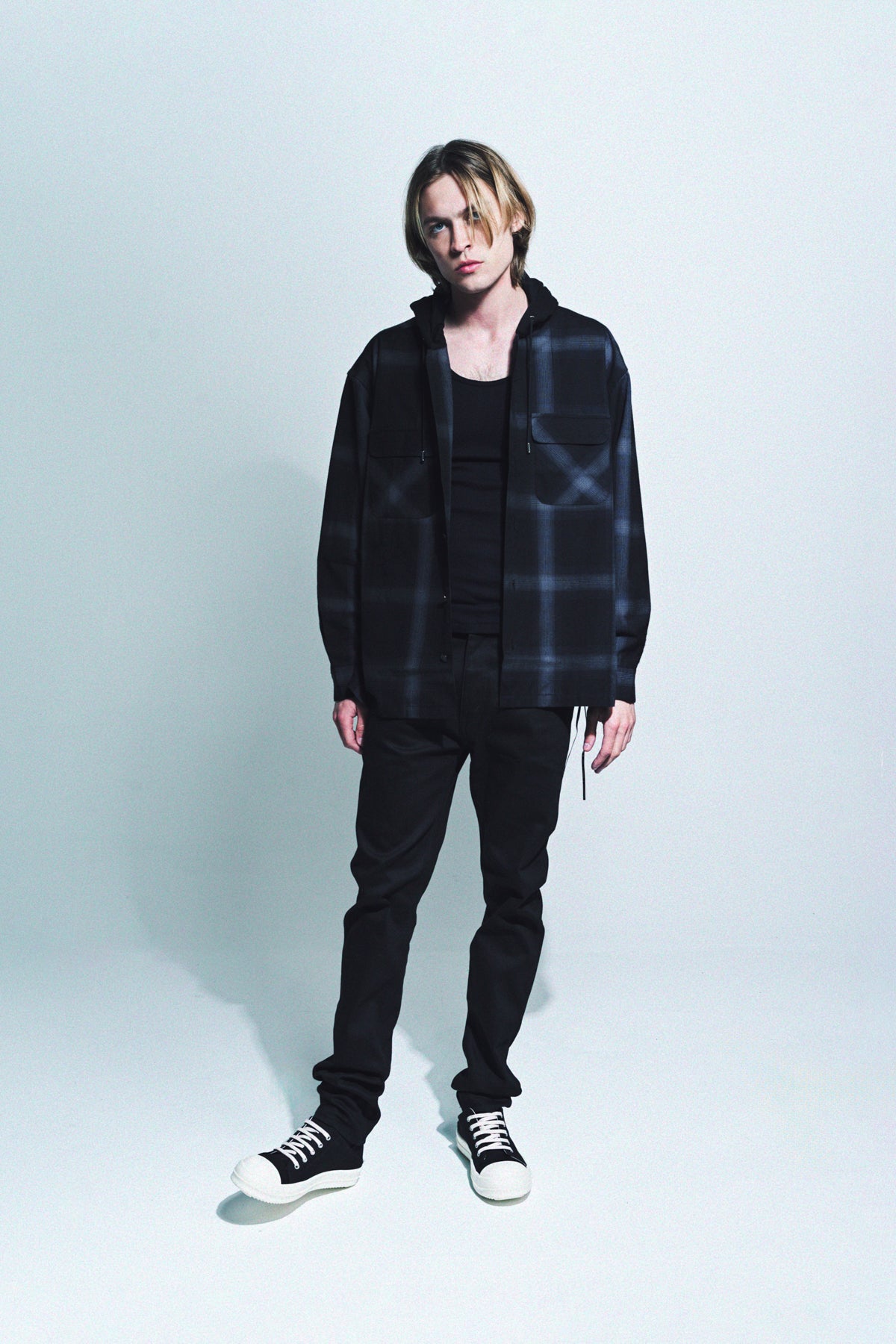 MASTERMIND | HOODED PLAID SHIRT