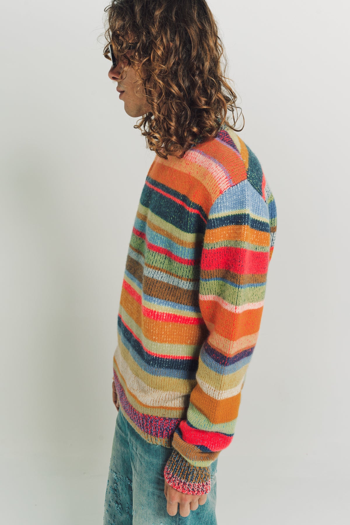 THE ELDER STATESMAN | STRIPE SUPER SOFT CREW