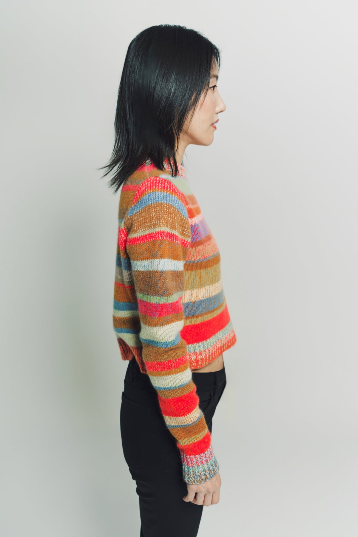 THE ELDER STATESMAN | STRIPE SUPERSOFT CREW - MAXFIELD LA