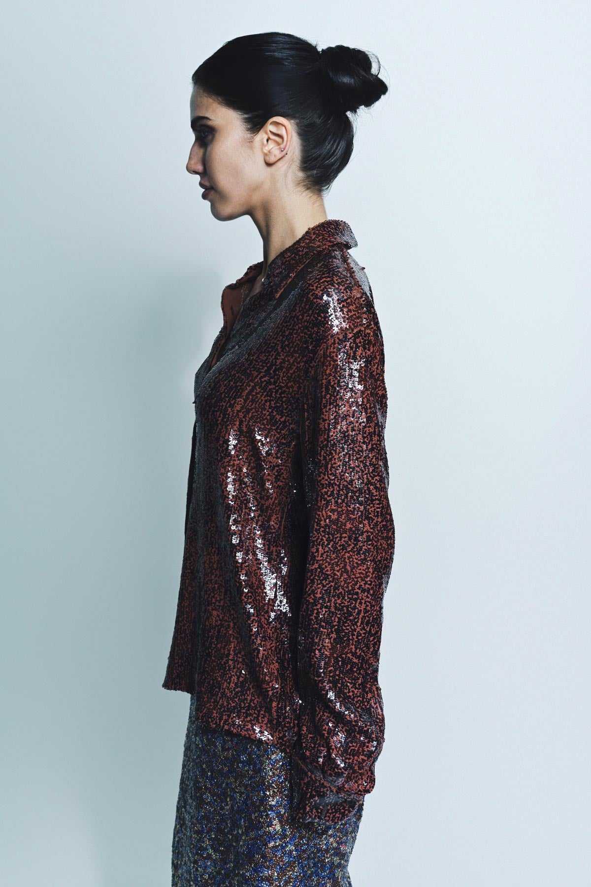 DRIES VAN NOTEN | EMBELLISHED LONG SLEEVE SHIRT