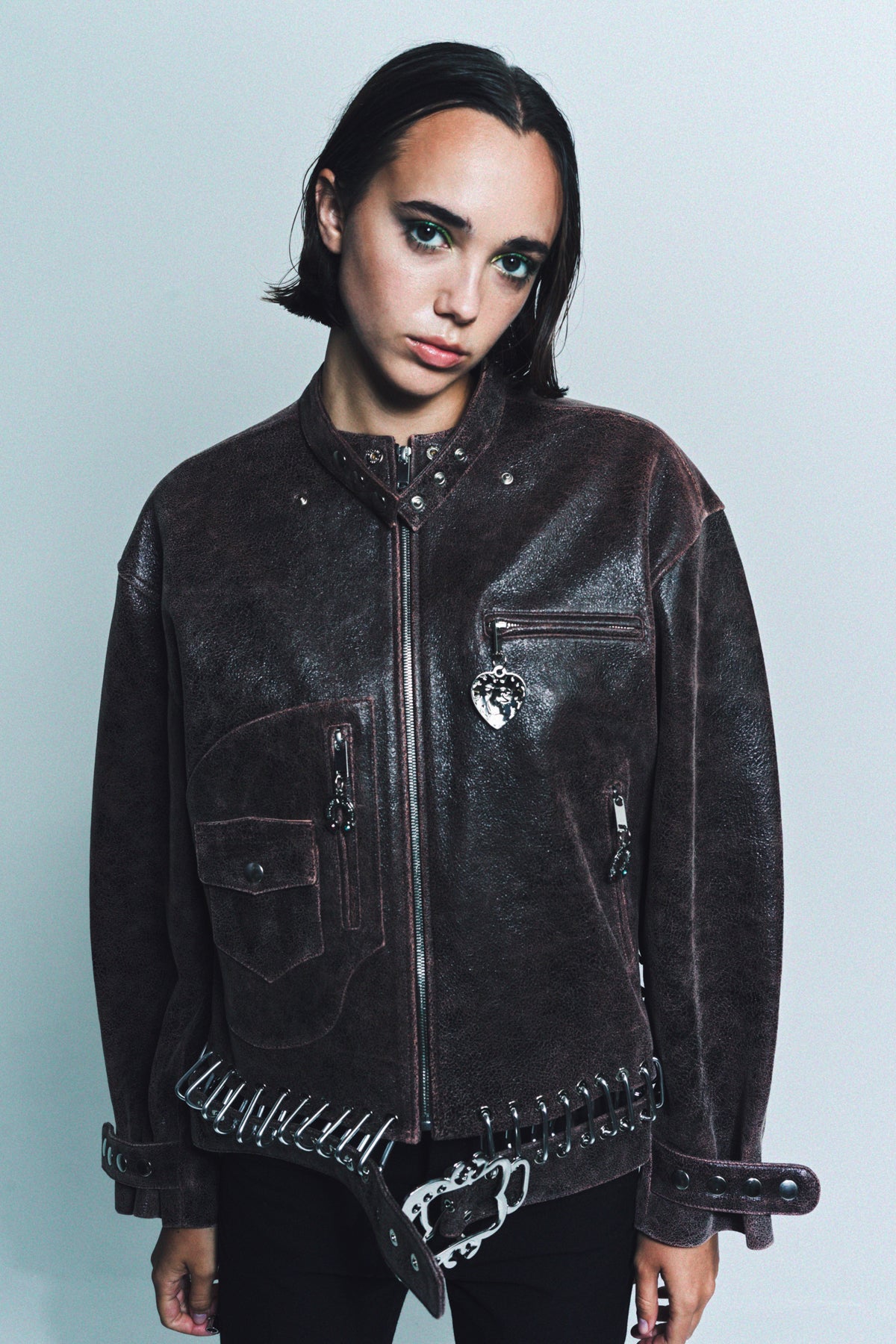 CHOPOVA LOWENA | LEATHER CARABINER JACKET - MAXFIELD LA