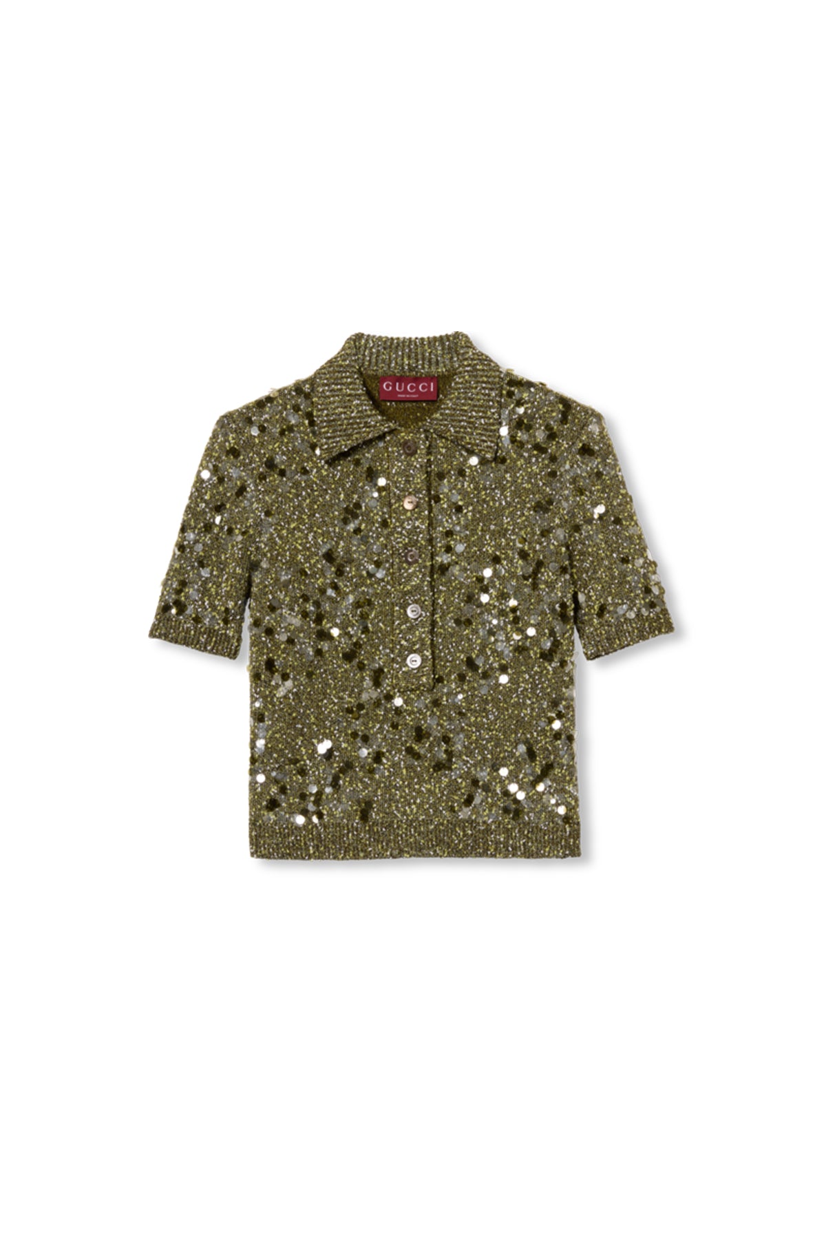 GUCCI | TWEED BLEND POLO TOP