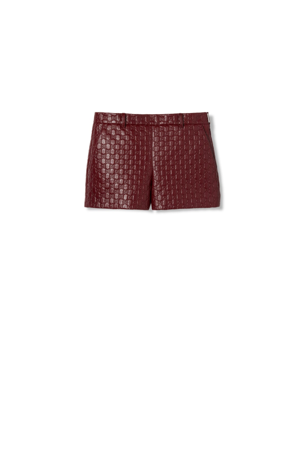 GUCCI | GG EMBOSSED LEATHER SHORT