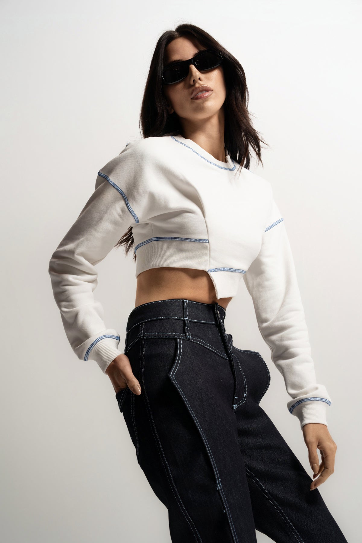 GAO | CROP SWEATSHIRT - MAXFIELD LA