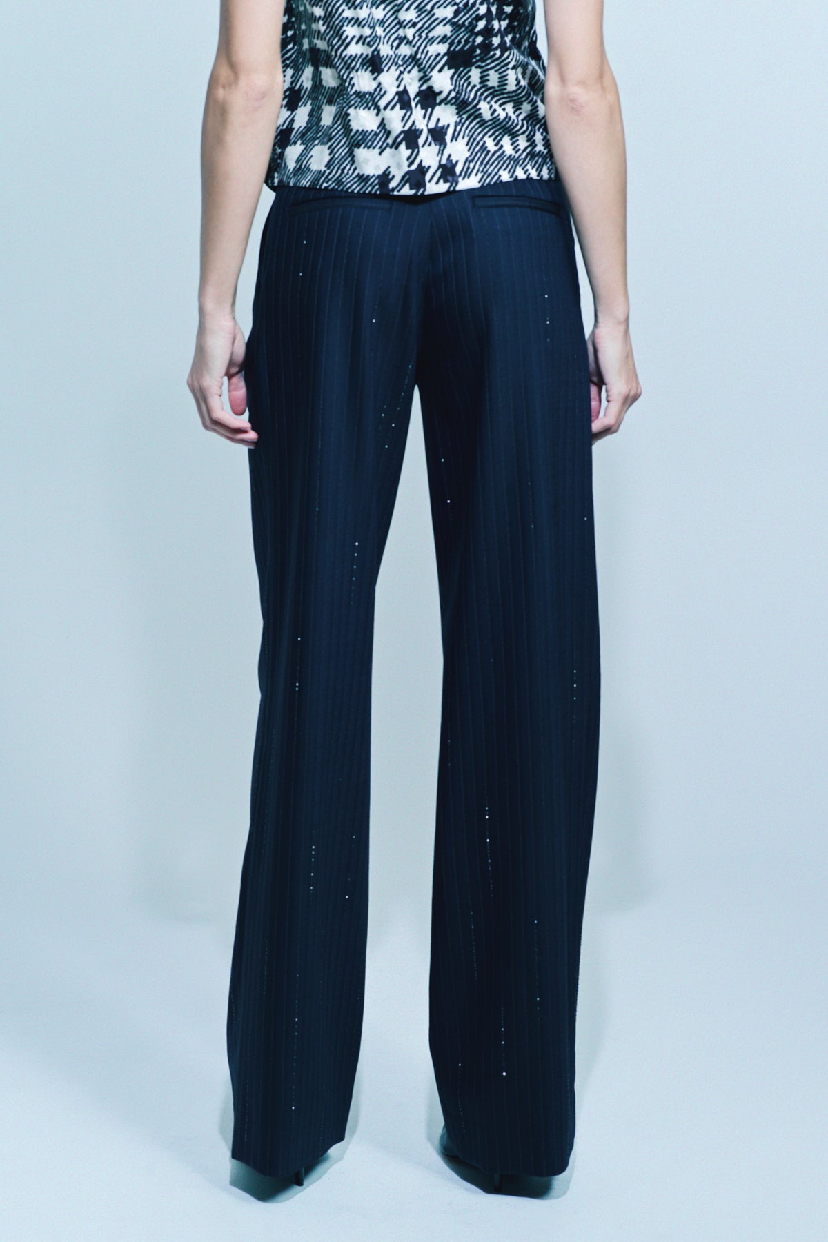 LIBERTINE | ‘CRYSTAL PINSTRIPE’ BAGGY TROUSERS - MAXFIELD LA