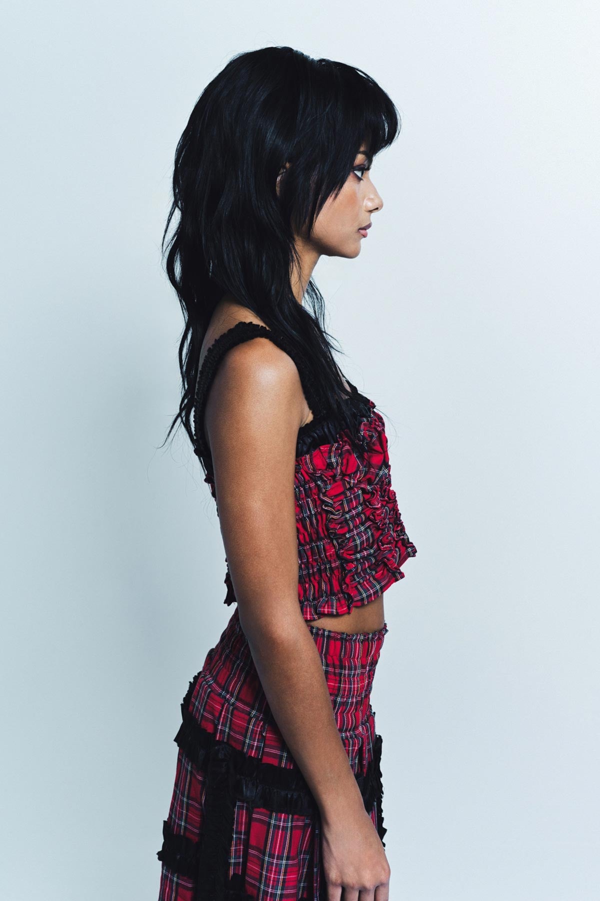 CAROLINE HU | TARTAN TOP