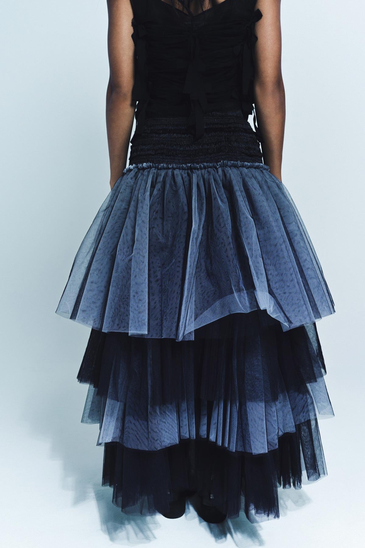 CAROLINE HU | TULLE MIDI SKIRT