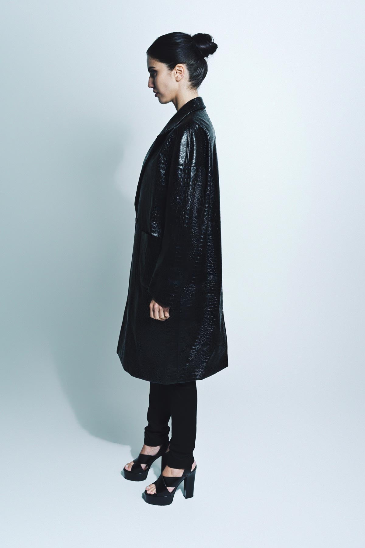 JUNYA WATANABE | FAUX CROCODILE LEATHER COAT