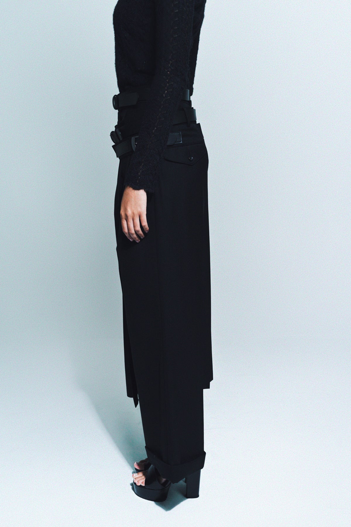 JUNYA WATANABE | BELTED SKIRT TROUSERS