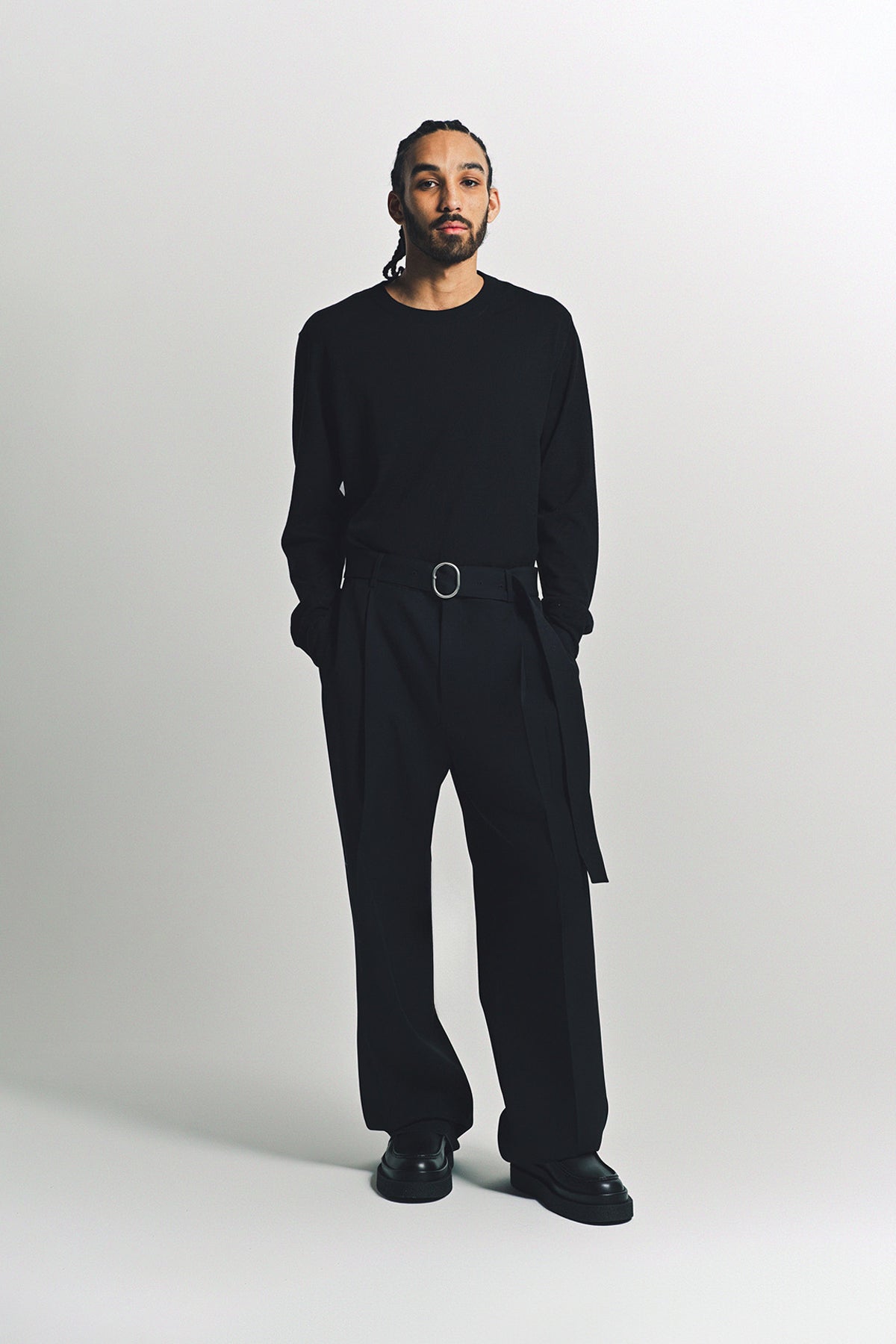 JIL SANDER | BELTED TROUSERS - MAXFIELD LA