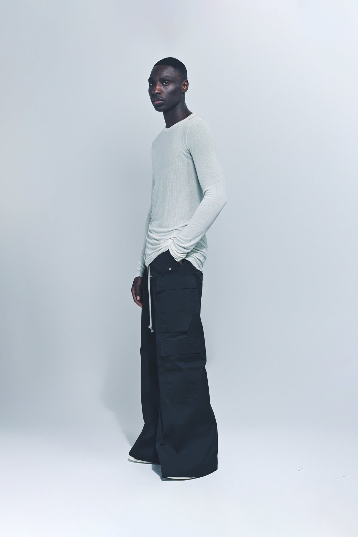 RICK OWENS | RIB LONG SLEEVE TEE