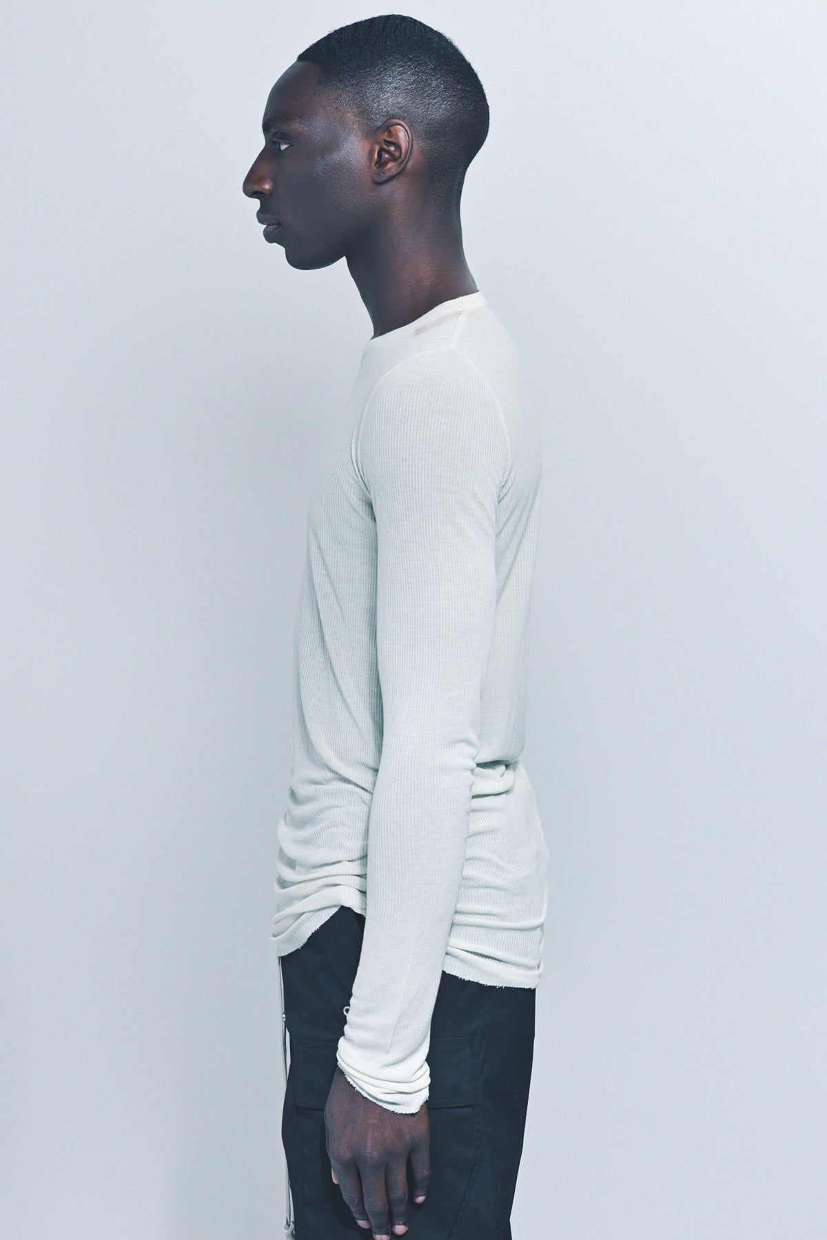 RICK OWENS | RIB LONG SLEEVE TEE