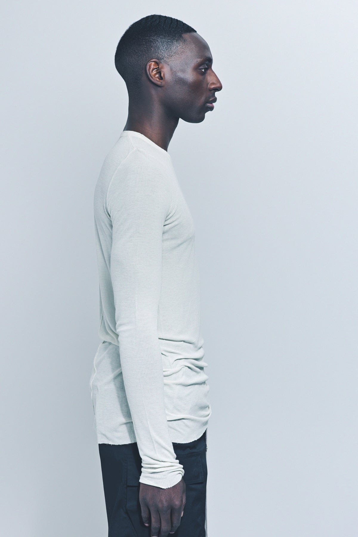 RICK OWENS | RIB LONG SLEEVE TEE