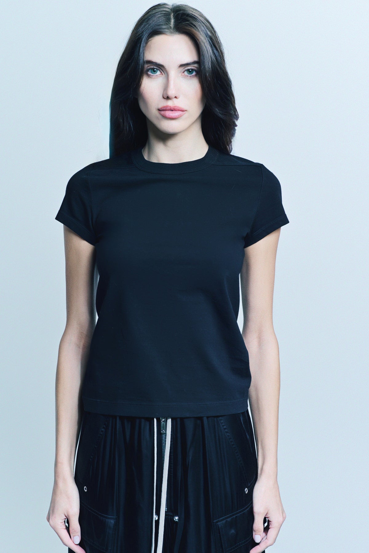 RICK OWENS | CROP LEVEL SHORT SLEEVE TEE