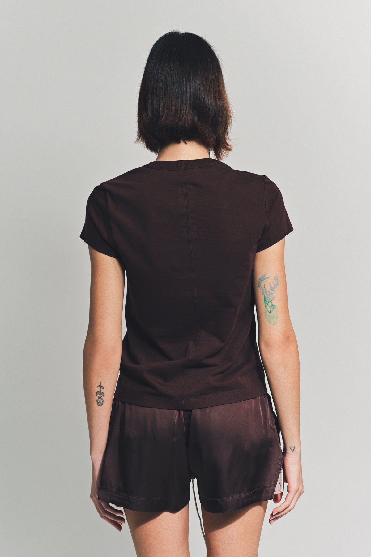 RICK OWENS | CROP LEVEL SHORT SLEEVE TEE - MAXFIELD LA