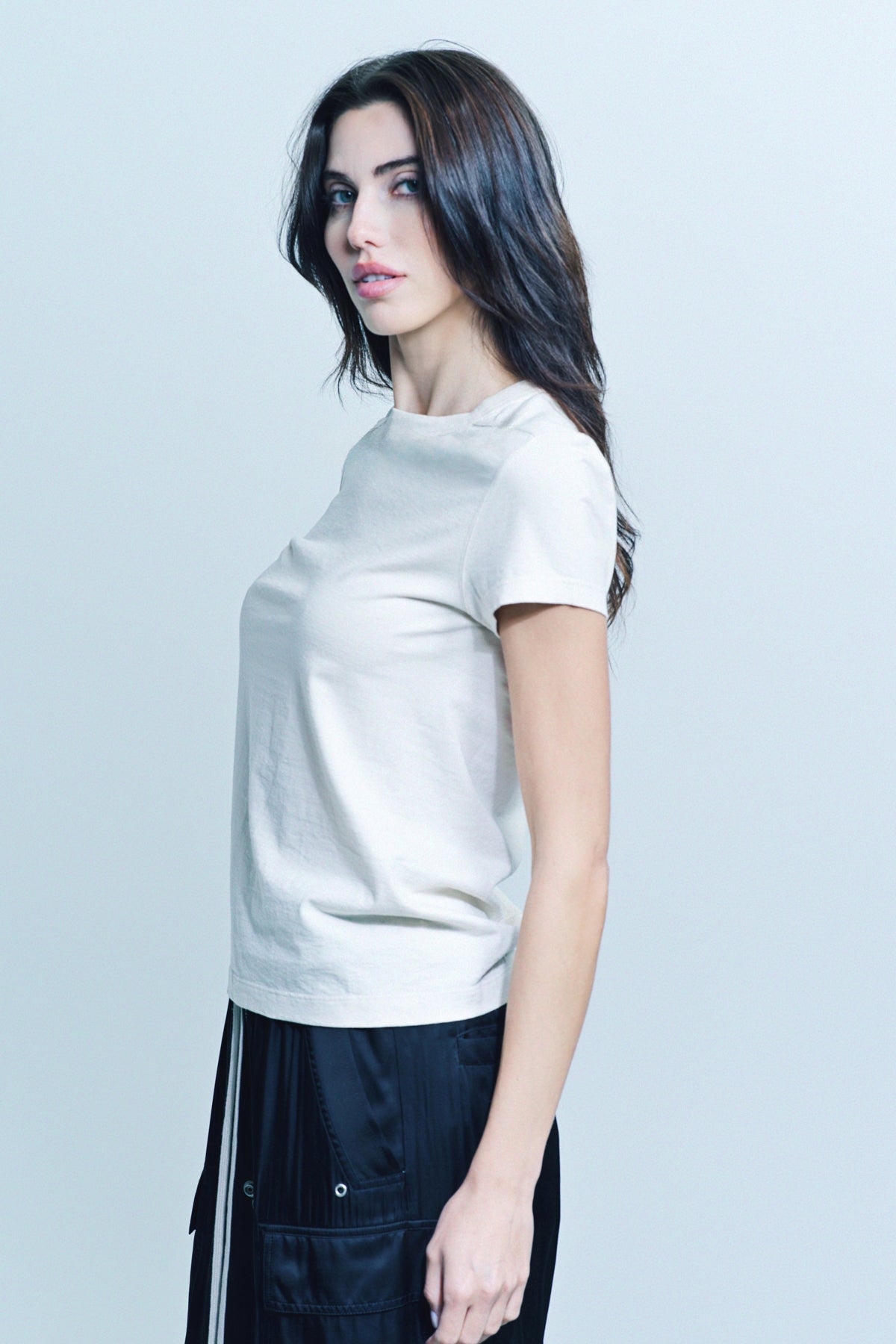 RICK OWENS | CROP LEVEL SHORT SLEEVE TEE