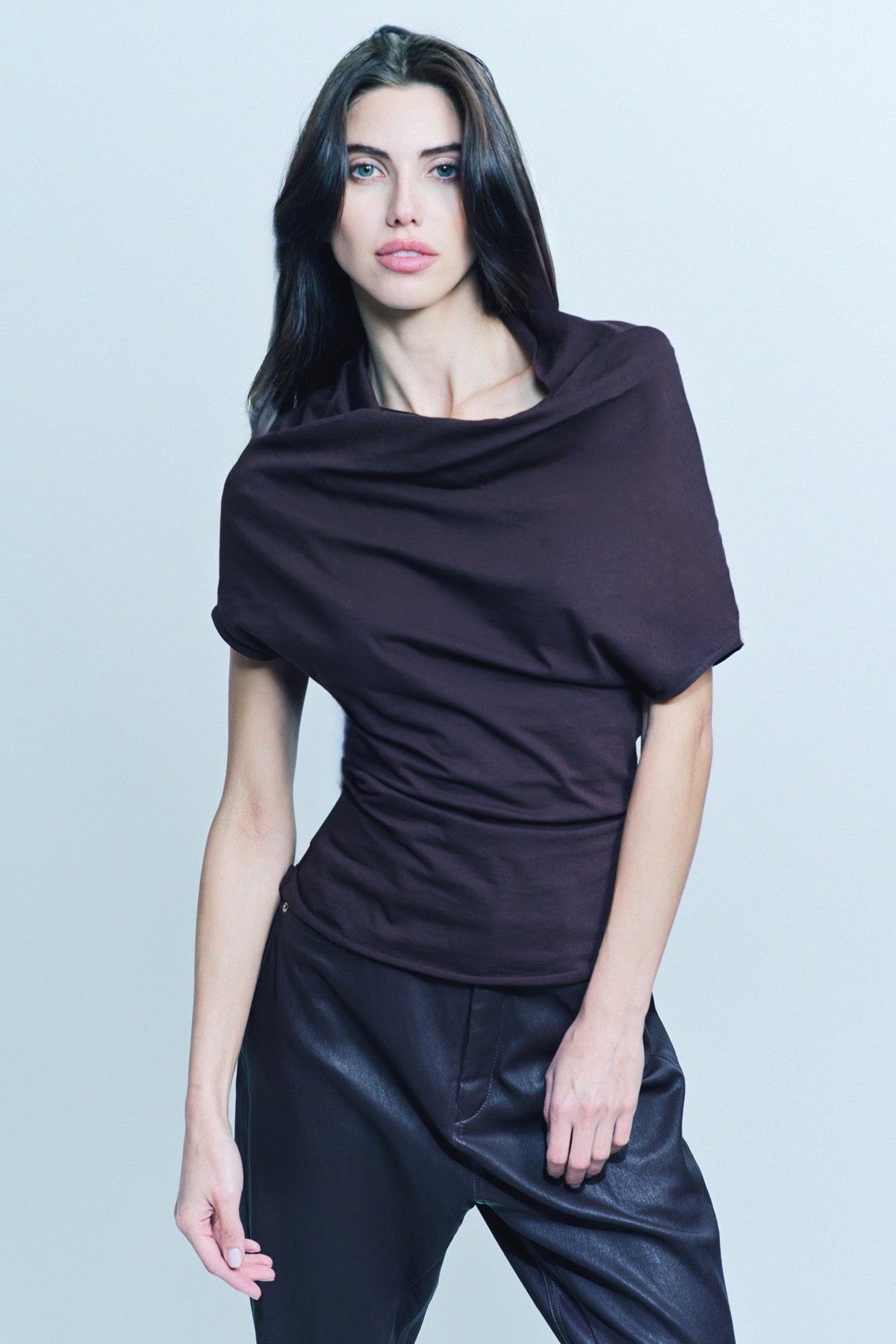 RICK OWENS | JERSEY SHROUD SHORT SLEEVE TEE - MAXFIELD LA