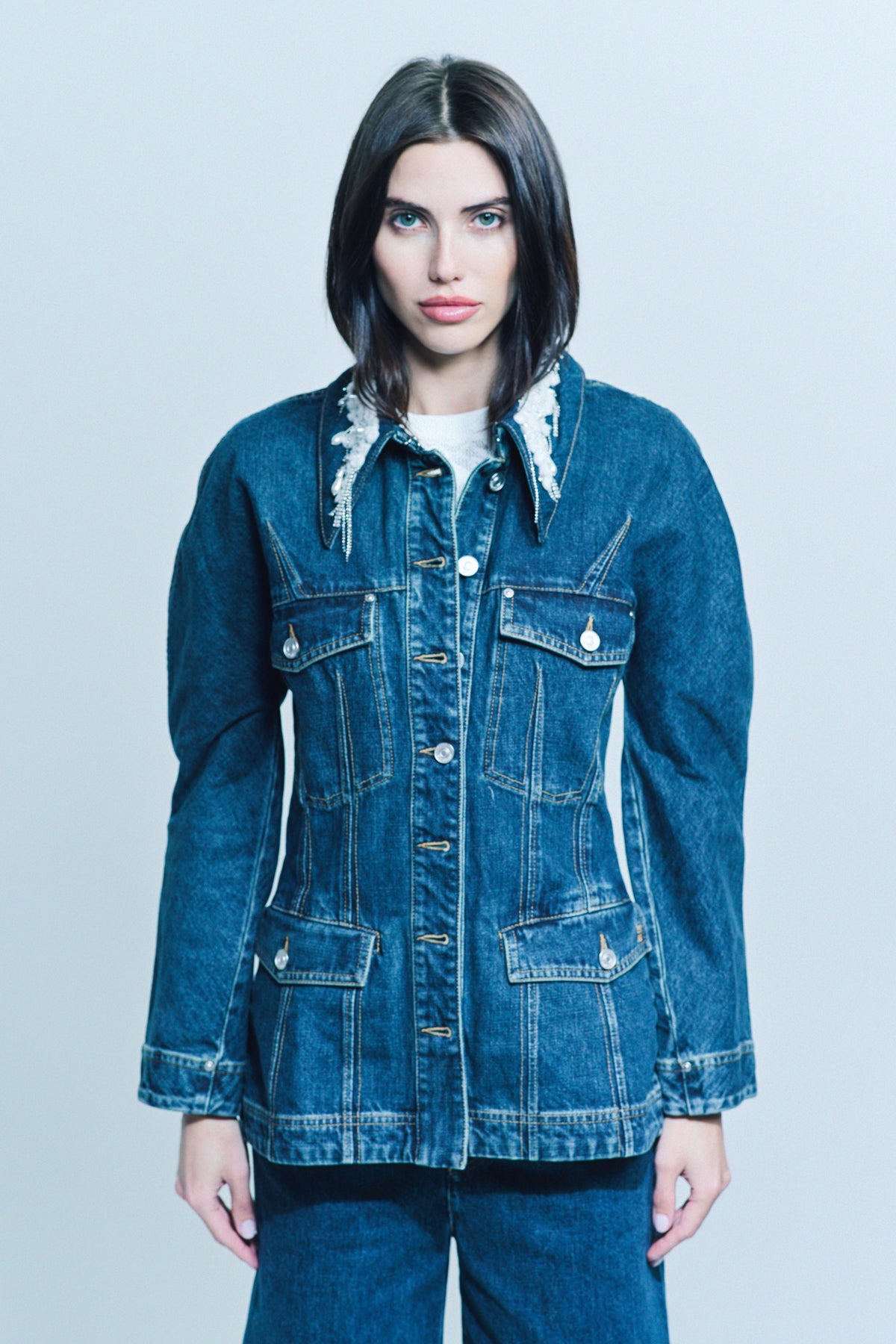 GIVENCHY | EMBELLISHED DENIM JACKET - MAXFIELD LA