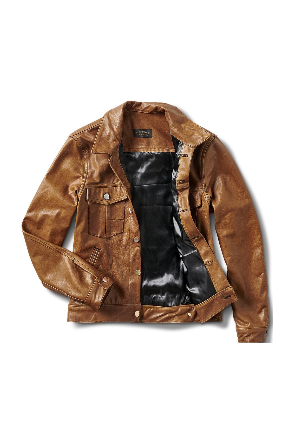 SCHAEFFER'S GARMENT HOTEL | AGED ITALIAN HANDMADE LEATHER TRUCKER JACKET