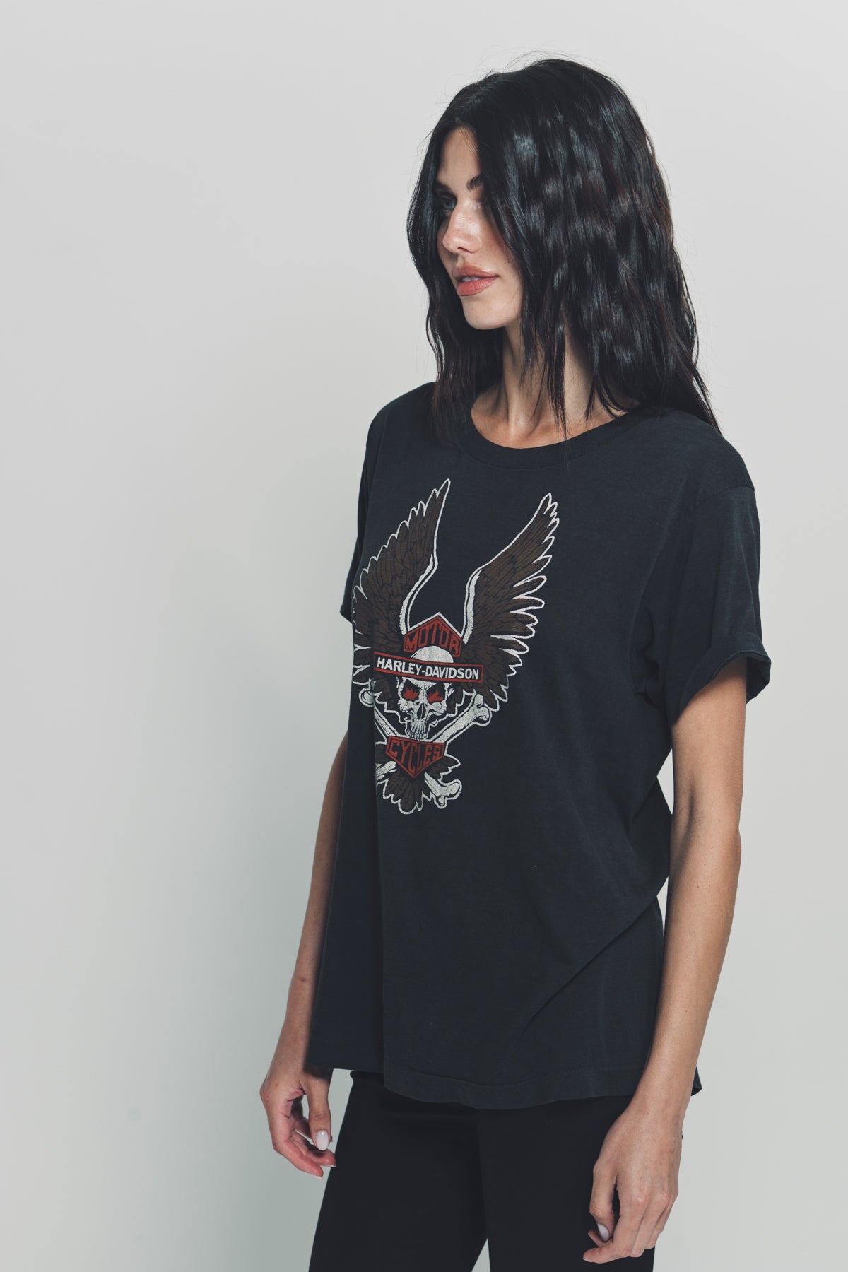 MAXFIELD VINTAGE | 1980'S HARLEY DAVIDSON WINGED SKULL TEE