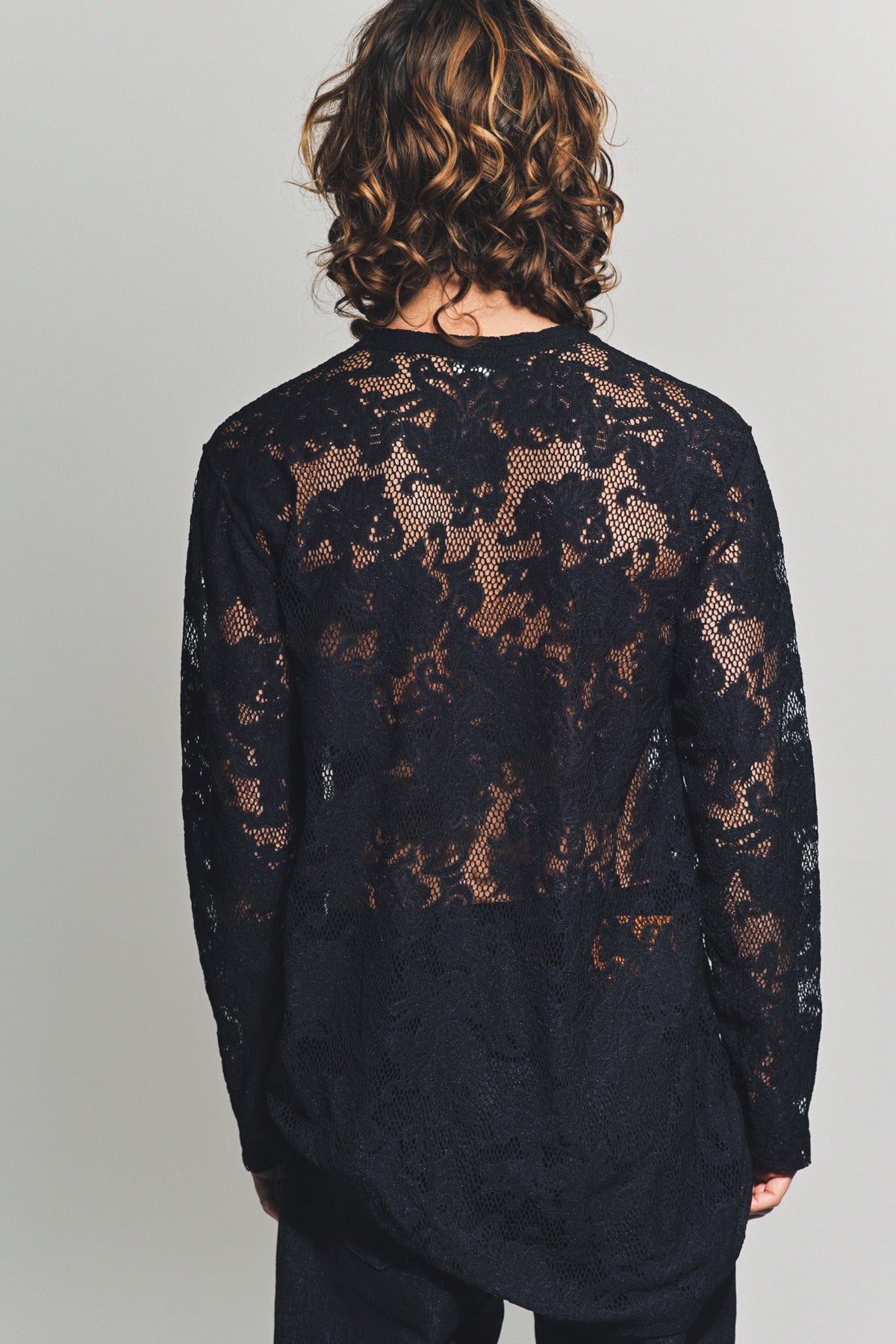 COMME DES GARCONS HOMME PLUS | RASCHEL LACE LONG SLEEVE TEE