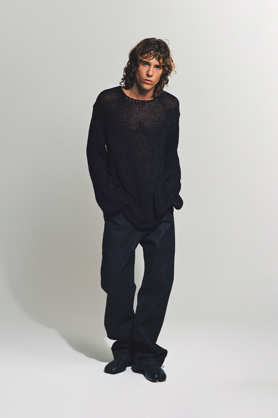 COMME DES GARCONS HOMME PLUS | WOOL NYLON LONG SLEEVE TEE