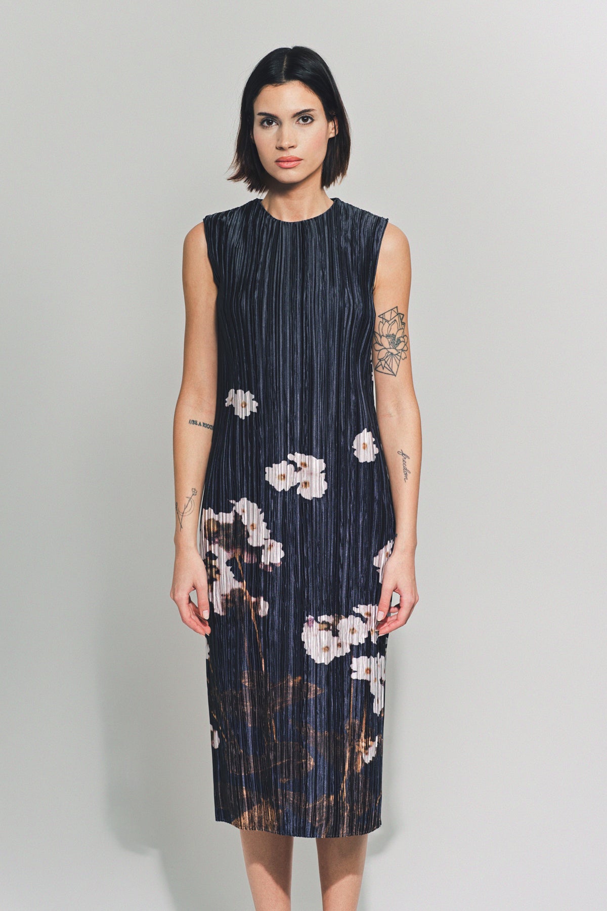 ERDEM | PLEATED SLEEVELESS DRESS - MAXFIELD LA