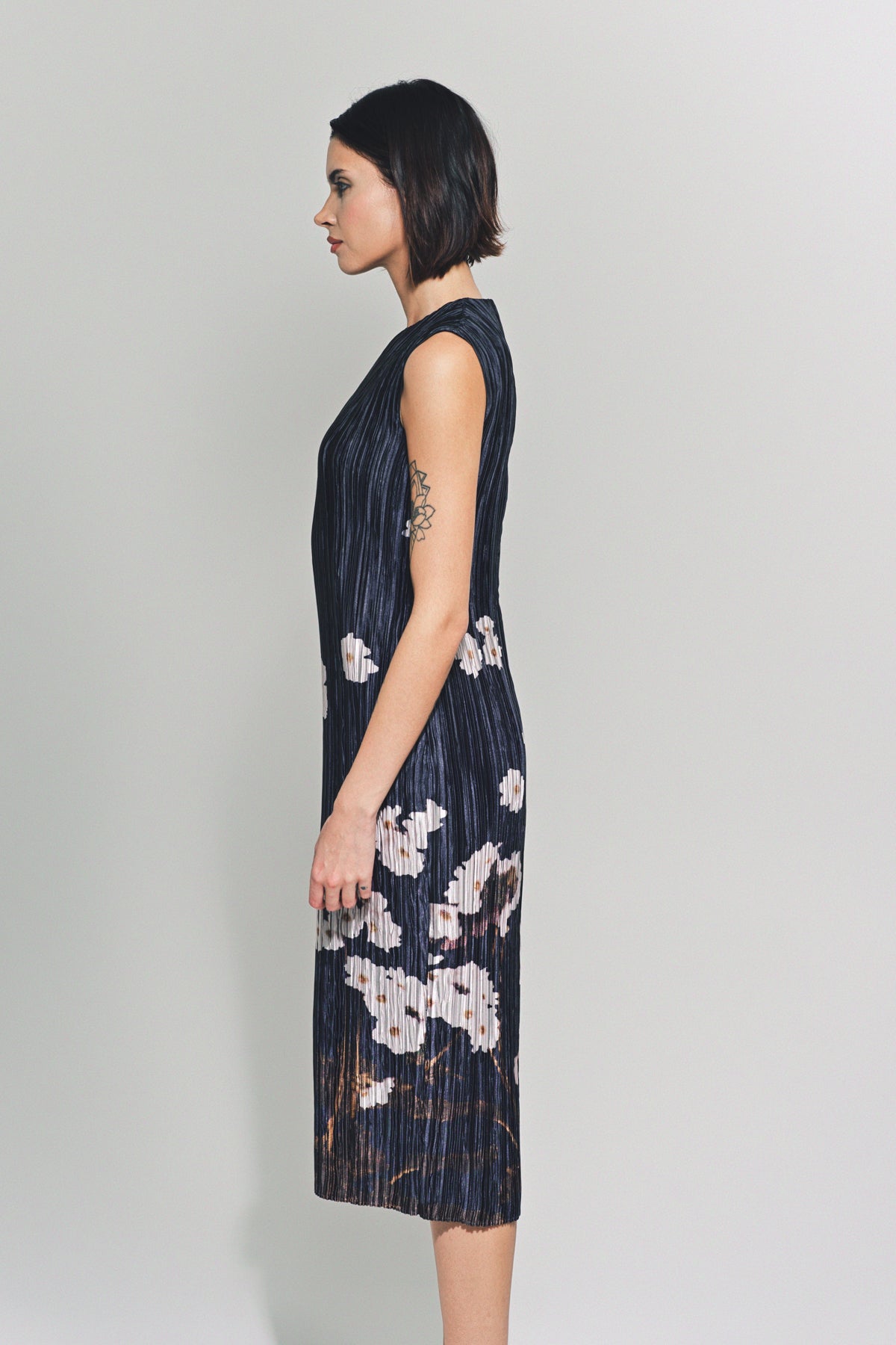 ERDEM | PLEATED SLEEVELESS DRESS - MAXFIELD LA