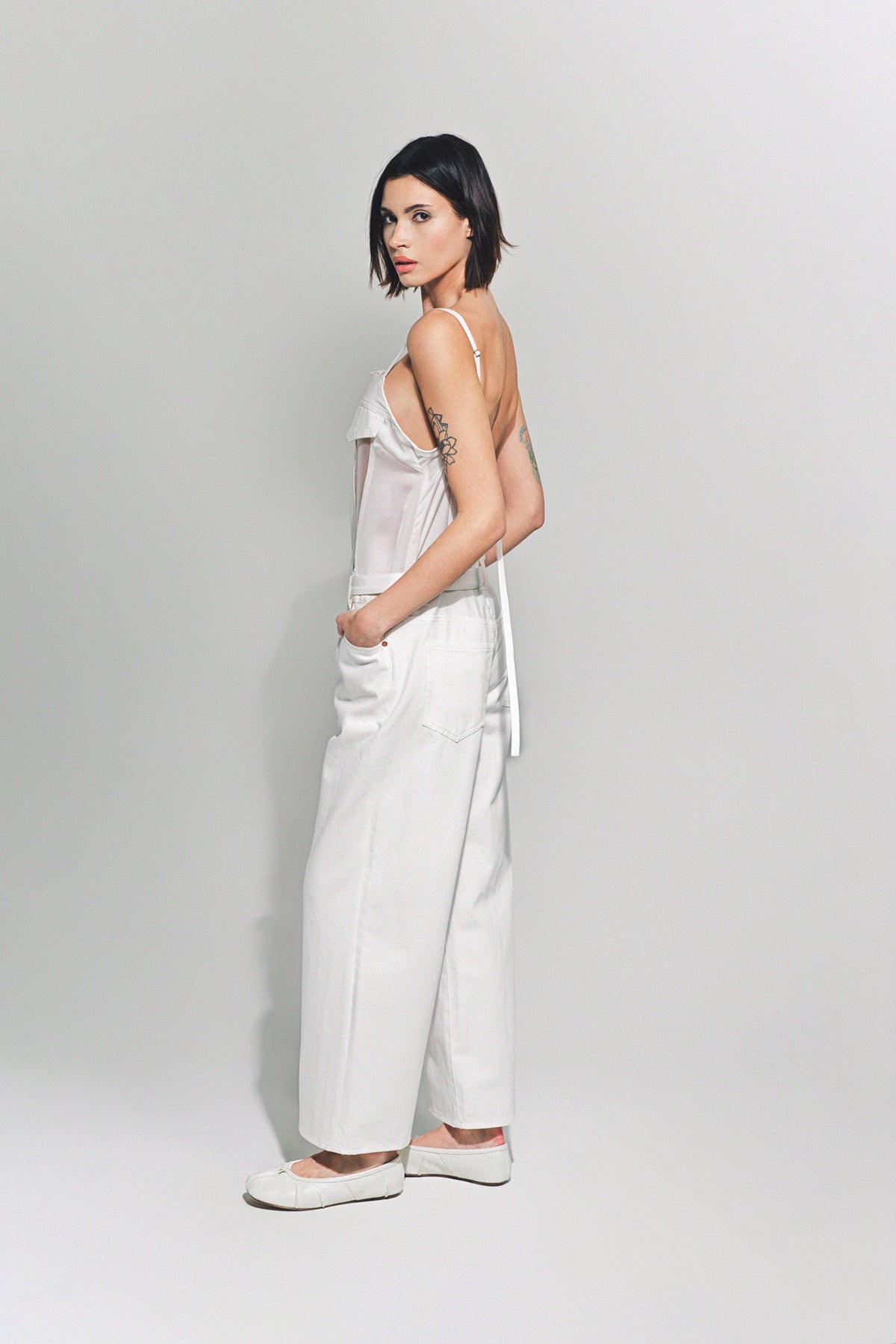 SACAI | DENIM MIX JUMPSUIT - MAXFIELD LA