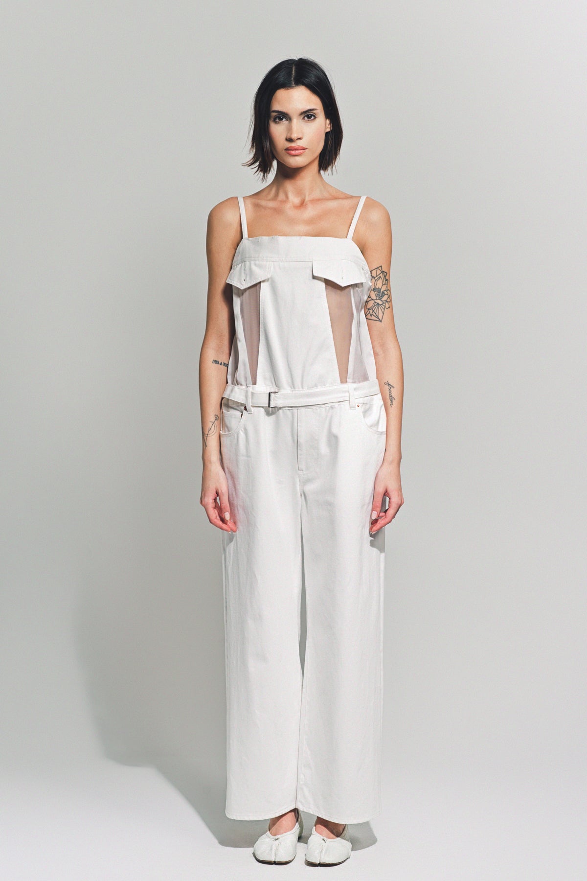 SACAI | DENIM MIX JUMPSUIT - MAXFIELD LA