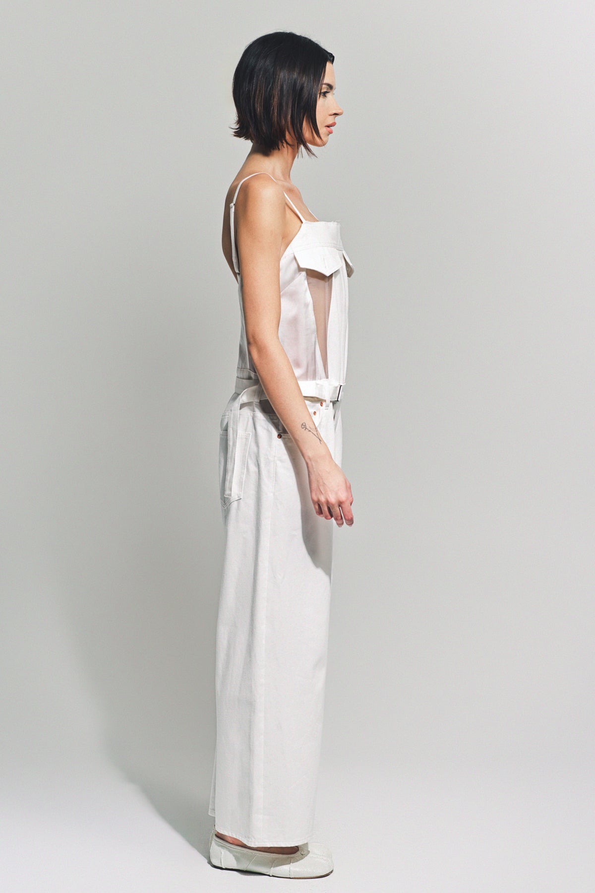 SACAI | DENIM MIX JUMPSUIT - MAXFIELD LA