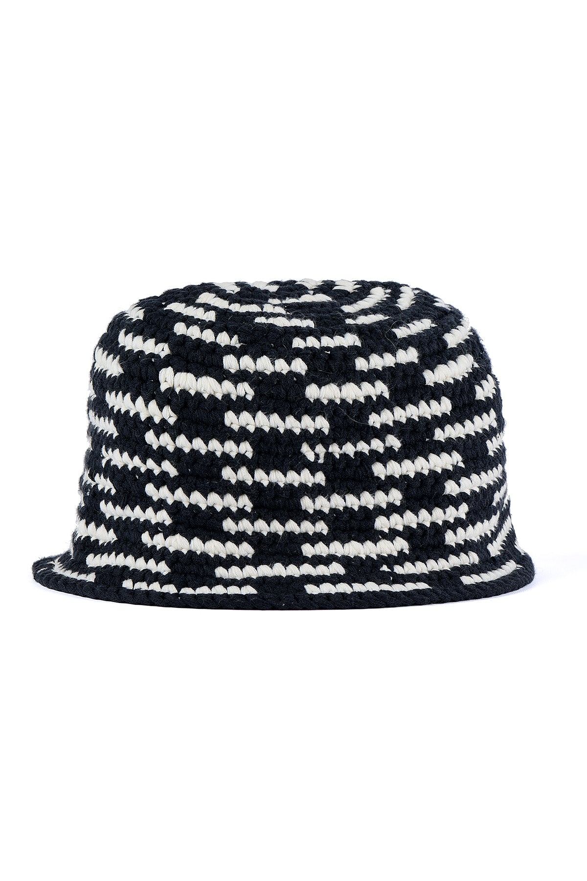 SAINT MICHAEL | BLACK KNIT BUCKET HAT