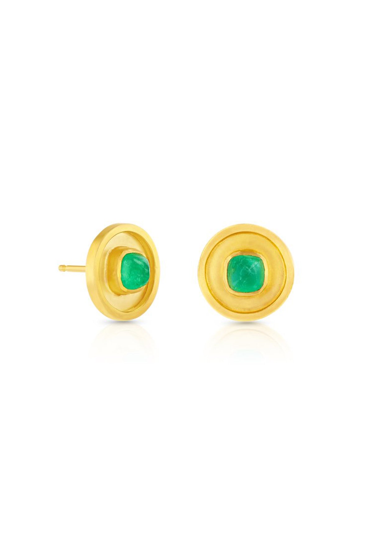 HERNSDORF | DISK EARRINGS WITH EMERALDS